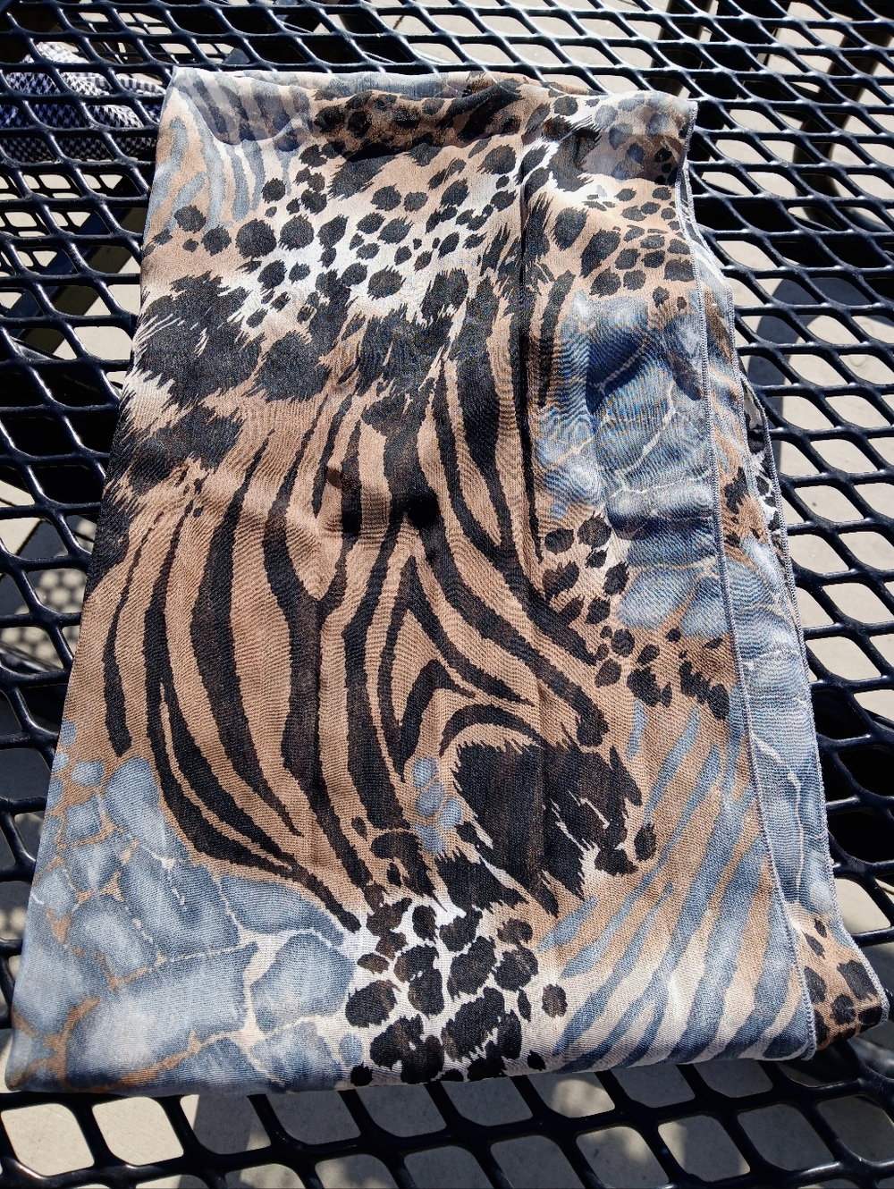 Silk Animal Print Scarf
